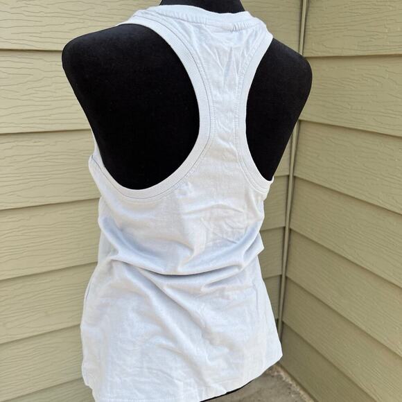NIKE racerback tank top, gray, palm trees, women's size S, NWT - Picture 4 of 8